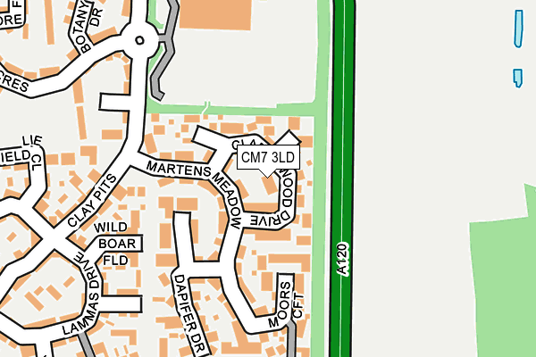 CM7 3LD map - OS OpenMap – Local (Ordnance Survey)