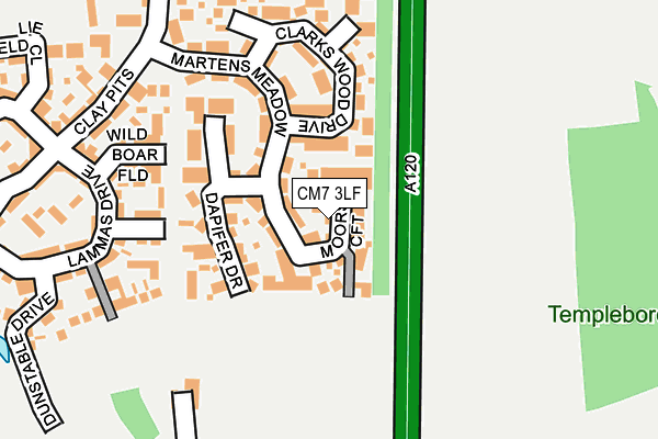 CM7 3LF map - OS OpenMap – Local (Ordnance Survey)