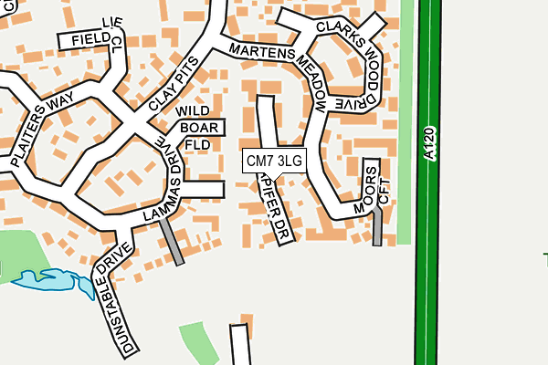 CM7 3LG map - OS OpenMap – Local (Ordnance Survey)