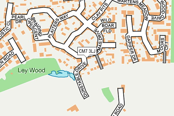 CM7 3LJ map - OS OpenMap – Local (Ordnance Survey)