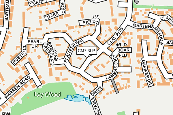 CM7 3LP map - OS OpenMap – Local (Ordnance Survey)