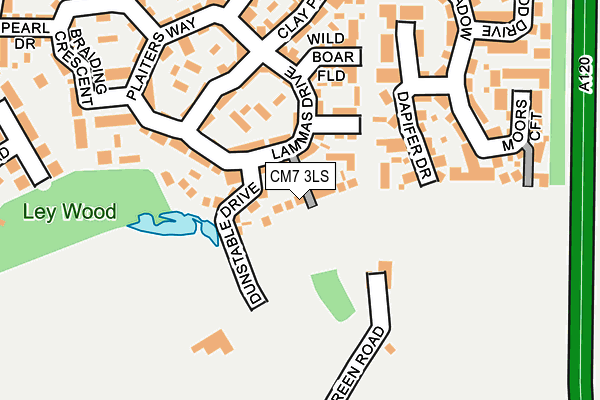 CM7 3LS map - OS OpenMap – Local (Ordnance Survey)