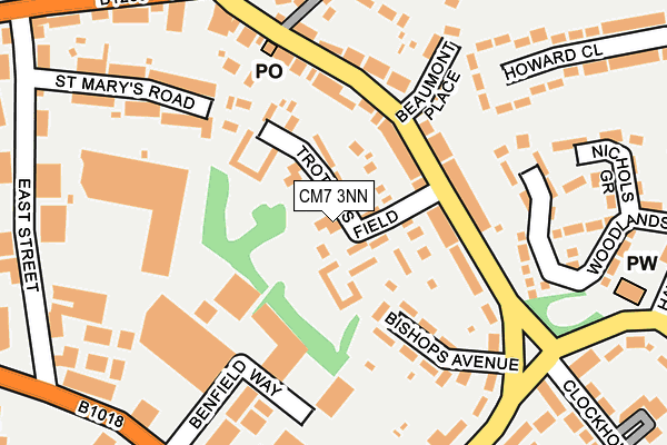 CM7 3NN map - OS OpenMap – Local (Ordnance Survey)