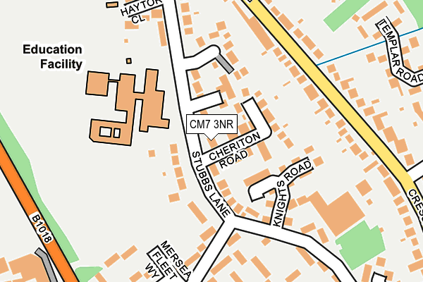 CM7 3NR map - OS OpenMap – Local (Ordnance Survey)