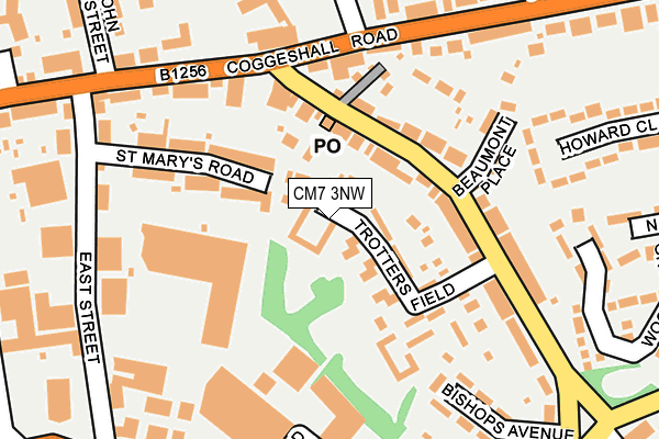 CM7 3NW map - OS OpenMap – Local (Ordnance Survey)