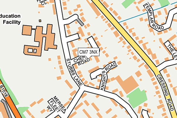 CM7 3NX map - OS OpenMap – Local (Ordnance Survey)