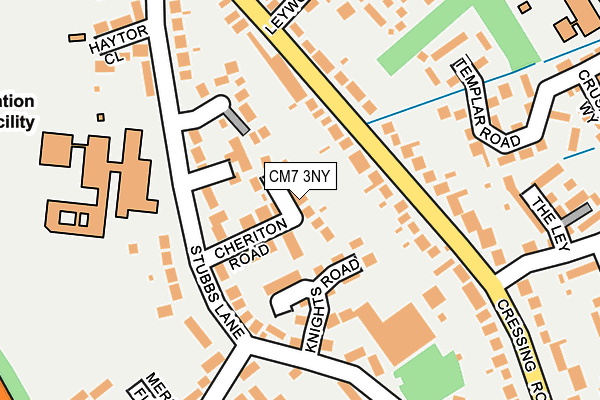 CM7 3NY map - OS OpenMap – Local (Ordnance Survey)