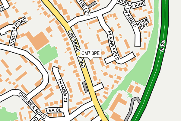CM7 3PE map - OS OpenMap – Local (Ordnance Survey)