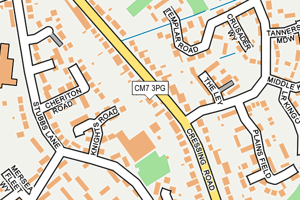 CM7 3PG map - OS OpenMap – Local (Ordnance Survey)