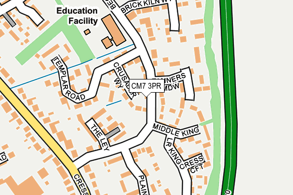 CM7 3PR map - OS OpenMap – Local (Ordnance Survey)