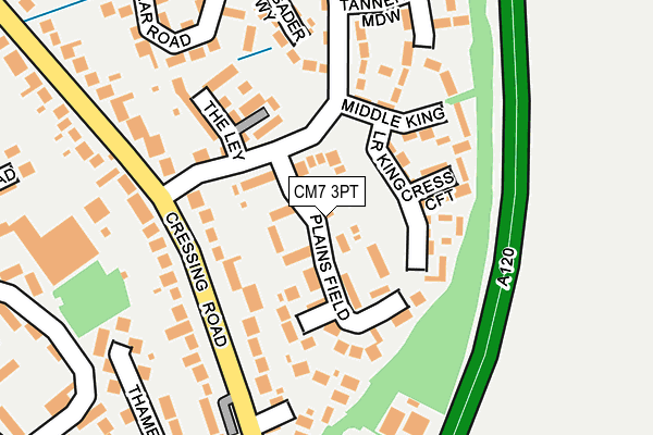 CM7 3PT map - OS OpenMap – Local (Ordnance Survey)