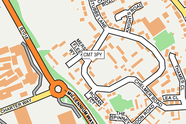 CM7 3PY map - OS OpenMap – Local (Ordnance Survey)