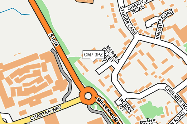 CM7 3PZ map - OS OpenMap – Local (Ordnance Survey)