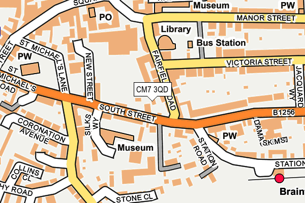 CM7 3QD map - OS OpenMap – Local (Ordnance Survey)