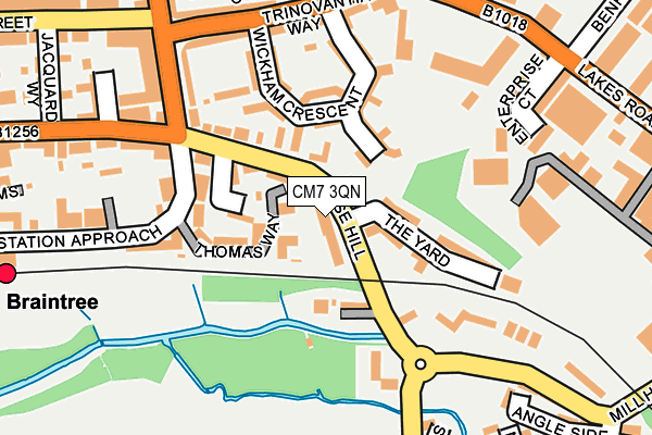 CM7 3QN map - OS OpenMap – Local (Ordnance Survey)