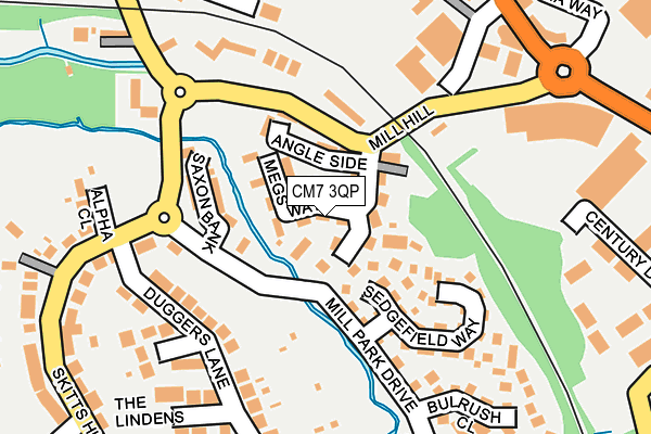 CM7 3QP map - OS OpenMap – Local (Ordnance Survey)