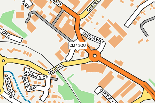 CM7 3QU map - OS OpenMap – Local (Ordnance Survey)