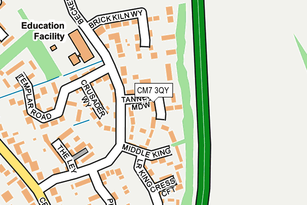 CM7 3QY map - OS OpenMap – Local (Ordnance Survey)