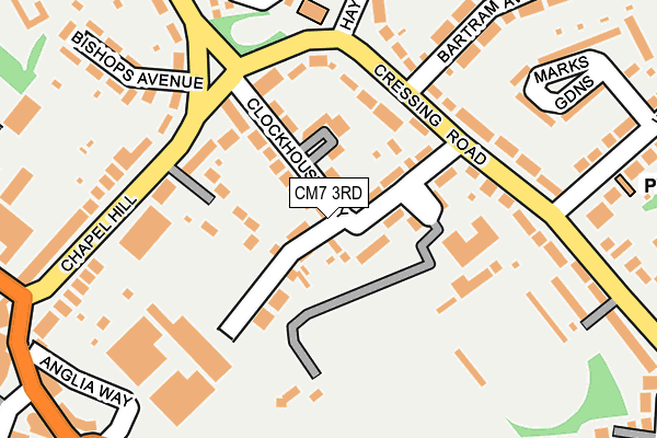 CM7 3RD map - OS OpenMap – Local (Ordnance Survey)