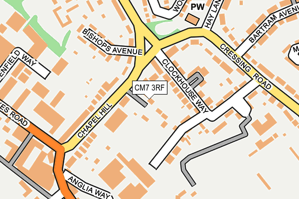 CM7 3RF map - OS OpenMap – Local (Ordnance Survey)