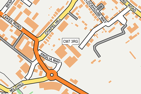 CM7 3RG map - OS OpenMap – Local (Ordnance Survey)