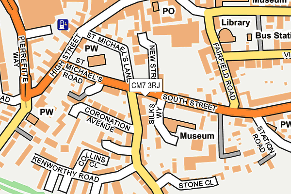 CM7 3RJ map - OS OpenMap – Local (Ordnance Survey)