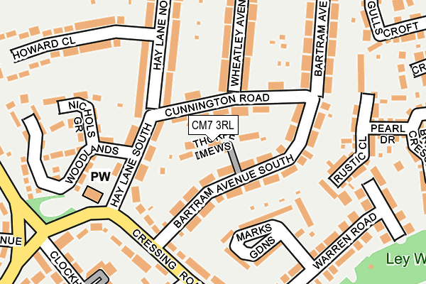 CM7 3RL map - OS OpenMap – Local (Ordnance Survey)
