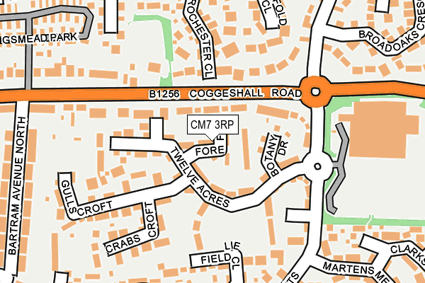 CM7 3RP map - OS OpenMap – Local (Ordnance Survey)