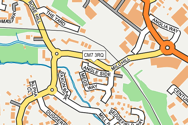 CM7 3RQ map - OS OpenMap – Local (Ordnance Survey)