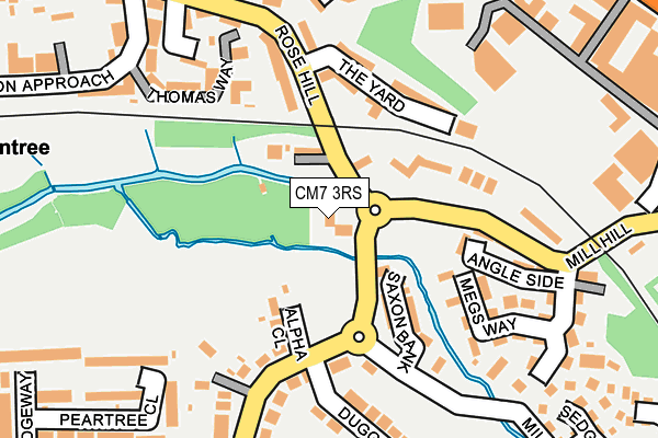 CM7 3RS map - OS OpenMap – Local (Ordnance Survey)