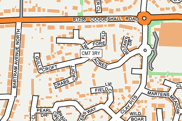 CM7 3RY map - OS OpenMap – Local (Ordnance Survey)