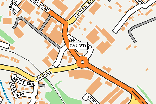 CM7 3SD map - OS OpenMap – Local (Ordnance Survey)