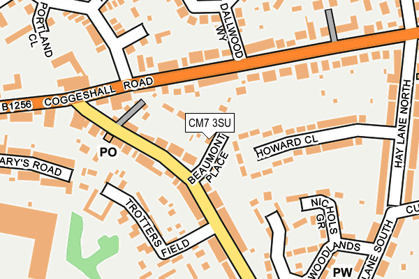 CM7 3SU map - OS OpenMap – Local (Ordnance Survey)