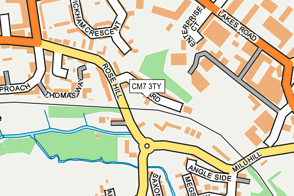 CM7 3TY map - OS OpenMap – Local (Ordnance Survey)