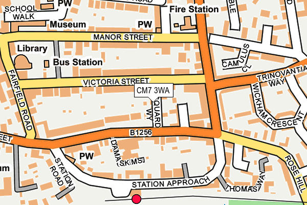 CM7 3WA map - OS OpenMap – Local (Ordnance Survey)