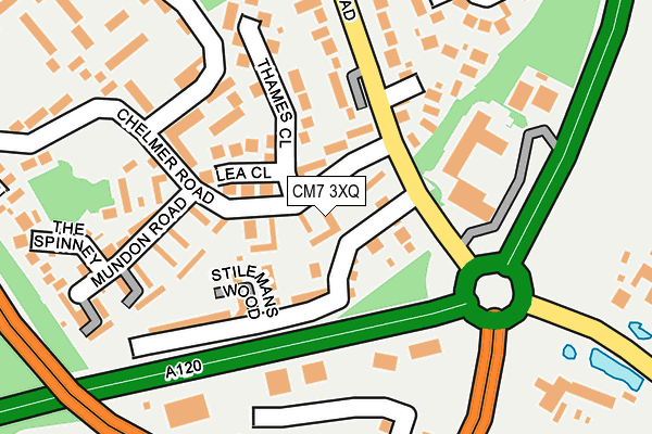 CM7 3XQ map - OS OpenMap – Local (Ordnance Survey)