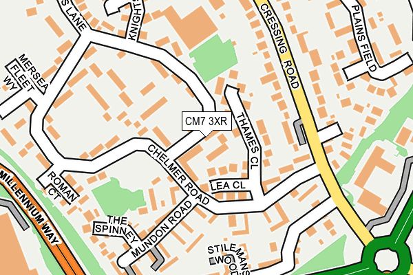 CM7 3XR map - OS OpenMap – Local (Ordnance Survey)