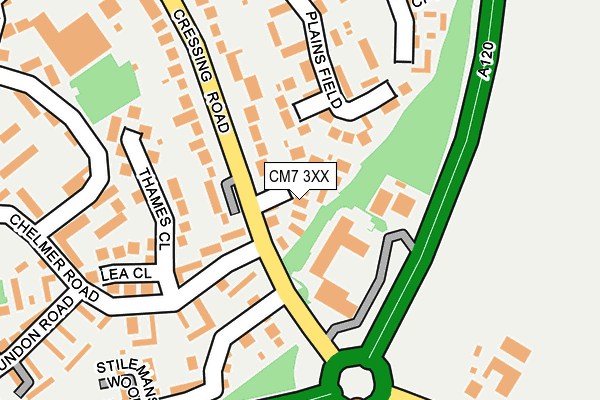 CM7 3XX map - OS OpenMap – Local (Ordnance Survey)