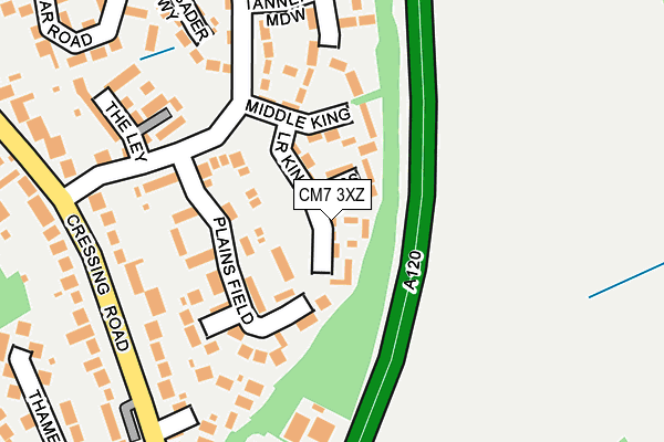 CM7 3XZ map - OS OpenMap – Local (Ordnance Survey)