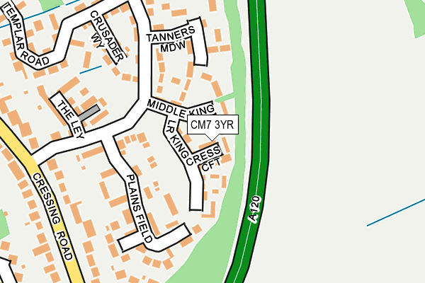 CM7 3YR map - OS OpenMap – Local (Ordnance Survey)