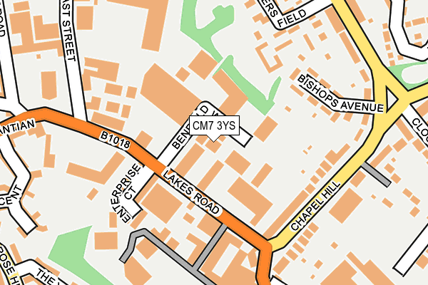 CM7 3YS map - OS OpenMap – Local (Ordnance Survey)