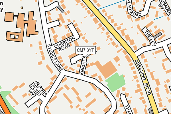 CM7 3YT map - OS OpenMap – Local (Ordnance Survey)