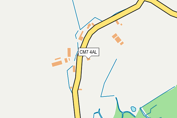 CM7 4AL map - OS OpenMap – Local (Ordnance Survey)