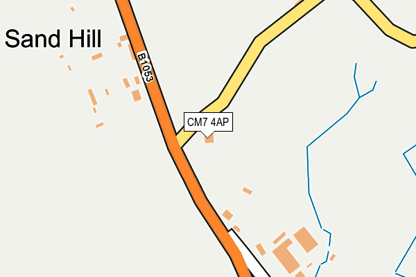 CM7 4AP map - OS OpenMap – Local (Ordnance Survey)