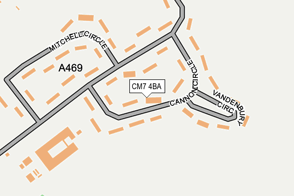 CM7 4BA map - OS OpenMap – Local (Ordnance Survey)