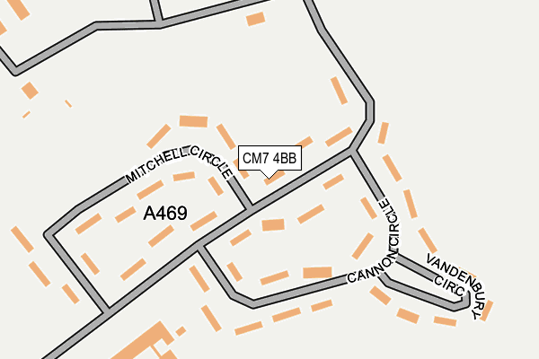 CM7 4BB map - OS OpenMap – Local (Ordnance Survey)