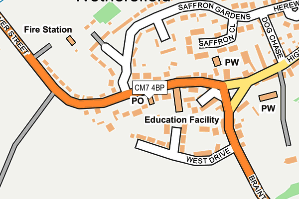 CM7 4BP map - OS OpenMap – Local (Ordnance Survey)