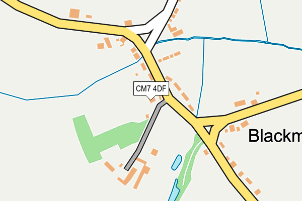 CM7 4DF map - OS OpenMap – Local (Ordnance Survey)