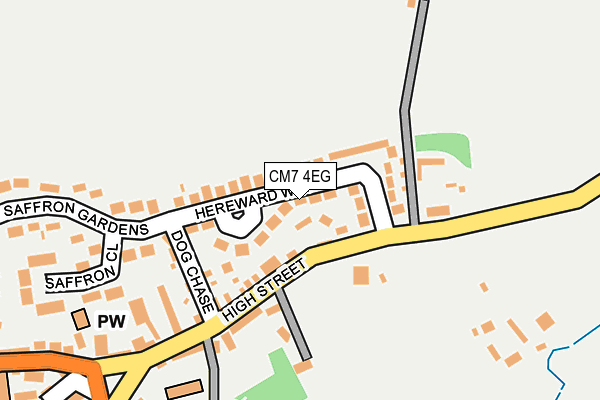 CM7 4EG map - OS OpenMap – Local (Ordnance Survey)