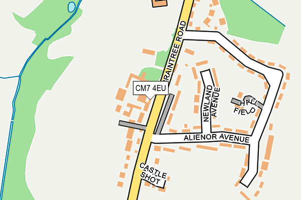 CM7 4EU map - OS OpenMap – Local (Ordnance Survey)